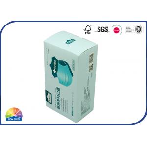 Face Mask Packaging Folding Carton Box OEM SGS Sedex Passed Uv Coating Finish