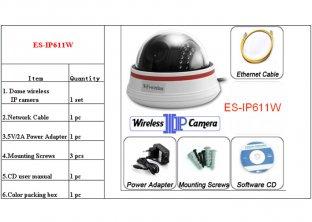 IR LED WIfi IP camera,wifi dome camera with CMOS sensor ES-IP611W