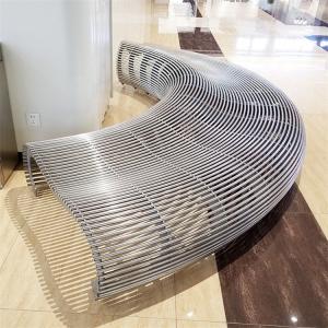 China Stainless Steel Bench Sculpture Outdoor Metal Bench All Weather Use supplier