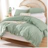 China Sage Green Bohemian Microfiber Comforter Set with Pom Fringe wholesale