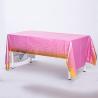 China 150cm Pink Disposable Tablecloth Plastic Table Cloth Rectangular wholesale