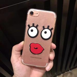 China Soft TPU Glitter Glue Cute Cartoon Images Back Cover Cell Phone Case For iPhone 7 6s Plus supplier