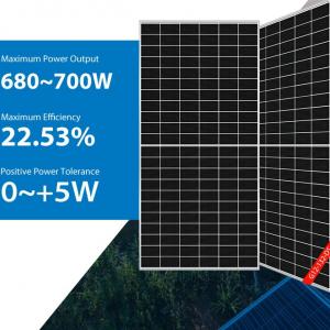 680W Huasun Solar Panels 685W 695W 700W 132 Cells Bifacial Solar Panels On Roof