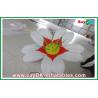 White 190T oxford cloth Giant Inflatable Decoration Flower Led Lighting For