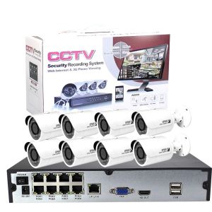 China 8Ch 1080P 2MP PoE Monitor Line IP Camera NVR Kit with Night Vision and Waterproof Surveillance Camera System wholesale