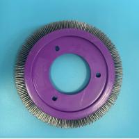 China Lk Stenter Machine Parts Purple Plastic Body Stainless Steel Wire Special Brush Wheel on sale