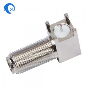 China 0 - 4 GHZ CNC Machine Hardware Low Reflection Metal F Type Connector supplier