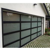 China Transparent Glass Aluminum Frame Panel Garage Door Low Maintenance High Security on sale