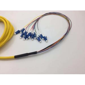 Single Mode Fiber Optic Pigtail LC/UPC 6/12 Fibers Color Coded 1.5m OFNR Long Lifespan