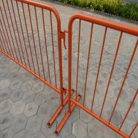 China Varies Feets Crowd Barrier Fencing Safety Orange Pvc Coated 40 Inch Height on sale