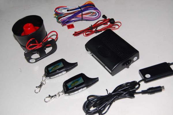 2 Way Paging Car Alarm with FM / FM LCD Transmitter With Multi-Channel Pager,
