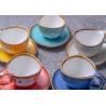 China Afternoon Tea 90cc Ceramic Mug Cup And Saucers Hand Painted wholesale