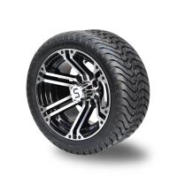 China Golf Cart 12 Inch Machined & Black Wheels On 215/35-12 Street Tires on sale
