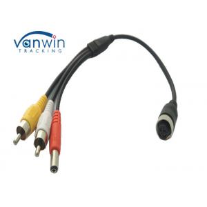 China Female 4-Pin to RCA (A/V) Adapter Wire , RCA to 4-PIN Monitor / Camera Adapter supplier