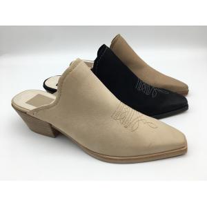 Soft Two Tone Leather Shoes Low Heel Closed Toe Dress Shoes Pointed Toe