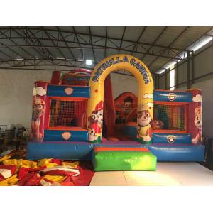 China Inflatable patrol paw themed fun city 2018 new inflatable patrol paw fun park jump with slide on sale supplier