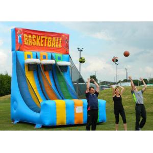 China Enviromental Inflatable Basketball Hoop With Basketball Shooter Games supplier