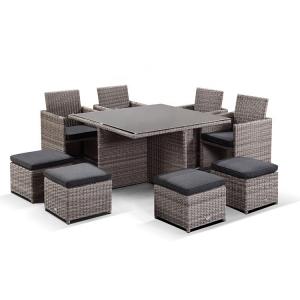 China Luxury Garden Poly Rattan Handwoven Solaris High Synthetic Wicker Outdoor Furniture Set supplier