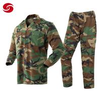 China Soldier African Military Police Uniform Woodland Camouflage Uniform For Man on sale