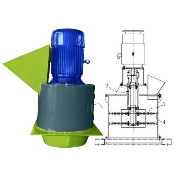 2-3ton/h Agricultural Waste Crusher Machine Chicken Manure Chain Crusher Machine