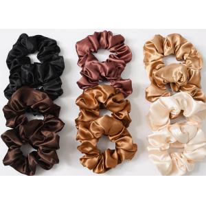 satin fabric gold black hair extension scrunchies accessories women's head rope matching headwear spot wholesale