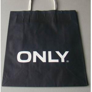 China Wholesale customized black printed kraft paper shopping bags with handle supplier