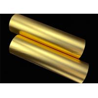 China Metallic Luster Surface BOPP Thermal Laminating Film Gold 1500m For Gift Wrapping on sale