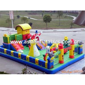 China Outdoor Inflatable Soft Play Park / Inflatable Funcity For Sale supplier