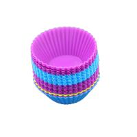 China ROHS Odorless Silicone Muffin Cups , Reusable Silicone Cupcake Cases on sale