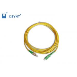 China PVC / LSZH Jacket Fiber Optic Patch Cables Single Mode Simplex SM FC SC APC Connector supplier