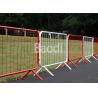 China Plastic Coated Crowd Control Barrier For Concert / Temporary Fence , Red Orange White wholesale