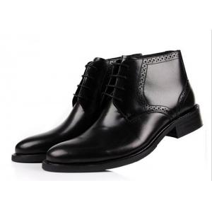 cow leather Mens Ankle Boots high class Burnished Leather Boots