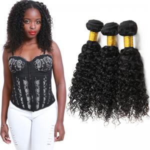 Double Weft Brazilian Water Wave Hair Extensions 3 Bundles No Shedding
