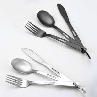 China Lightweight And Durable Stainless Steel Cutlery Set For Outdoor Dining on sale