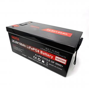 China KC / CE Certification 150Ah LiFePO4 Battery 25.6V Solar Lithium Battery supplier