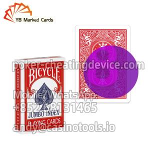 China Bicycle Jumbo Index Infrared Marked Playing Cards For Marked Cards Cheating Devices supplier