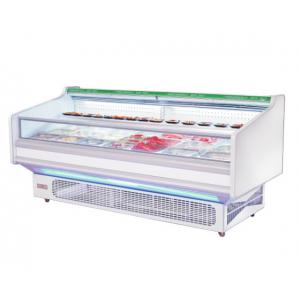 China Flat Top Open Fresh Meat with night curtain supermarket Meat chiller display butchery meat refrigerator showcase wholesale