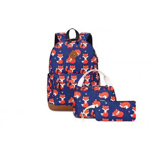 Cute Fox Prints Front Pocket Children School Bag