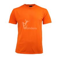 China Recycled Quick Dry Mens Running Tee Shirts Orange on sale