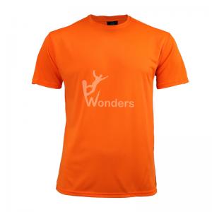 Recycled Quick Dry Mens Running Tee Shirts Orange