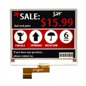 4.2 Inch Color E-Ink EPaper Display 400*300 dots For Signage Low Power Consumption Ultra-Thin Display