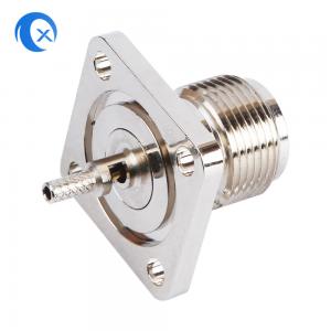 China 50ohm Pannel mount F-type female connector CNC Hardware Parts supplier