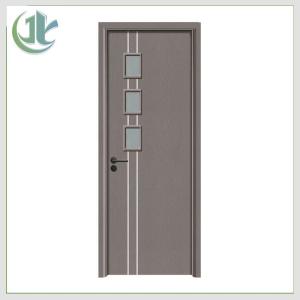 Outward WPC Door With Glass , Noise Cancelling Glass Doors Hotel Use