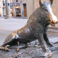 China Life size casting antique bronze wild boar statue for outdoor decoration on sale