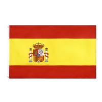 China Knit Polyester Spain Europe Rectangular National Flag 90x150cm on sale