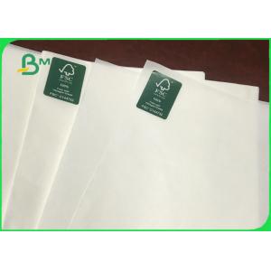 FDA Eco - Friendly Uncoated White Sack Kraft Paper For Bags 30gsm 35gsm 42gsm