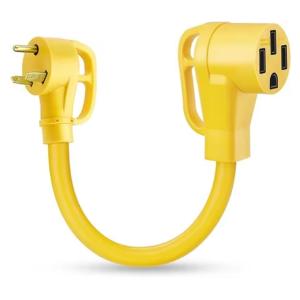 12インチ 30アンペア メス ドッグボーンアダプター RV電気コンバーターコード TT-30P 14-50R 電源アダプター 1フィート STW SJTW 銅 250V