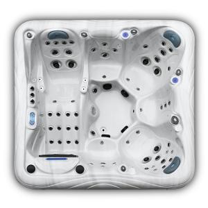 Hydrotherapy Spa Tub Acrylic Outdoor 6 Persons Hot Tub Bath With Waterfall