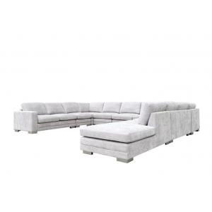Contemporary Fabric Love Seat Sofa 8 Piece Upholstered Love Seat  Two Back Cushions