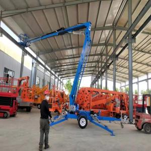 China Trailer Type Folding Arm Electric Lifting Platform Electric Towable Boom Lift supplier